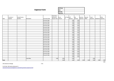Accounting for Startups Free Excel Business Expense Template