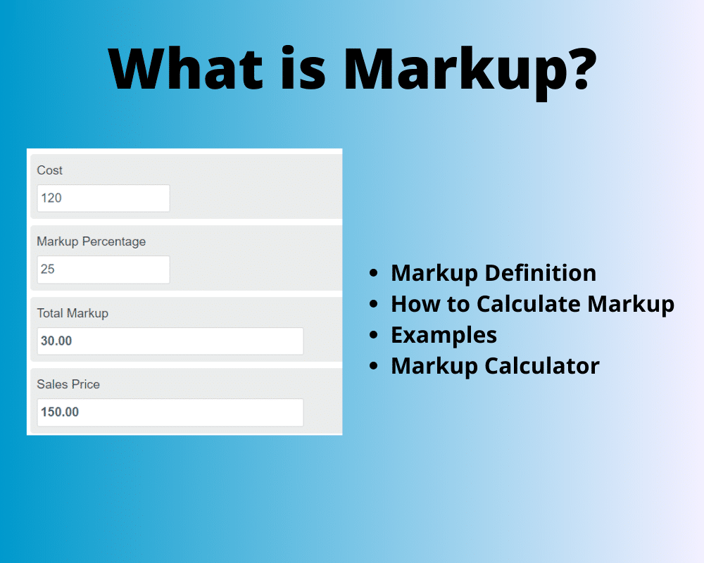 What is Markup and free markup calculator