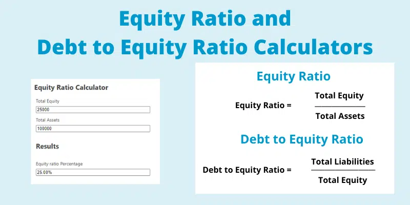 Equity and debt to equity ratio calculator